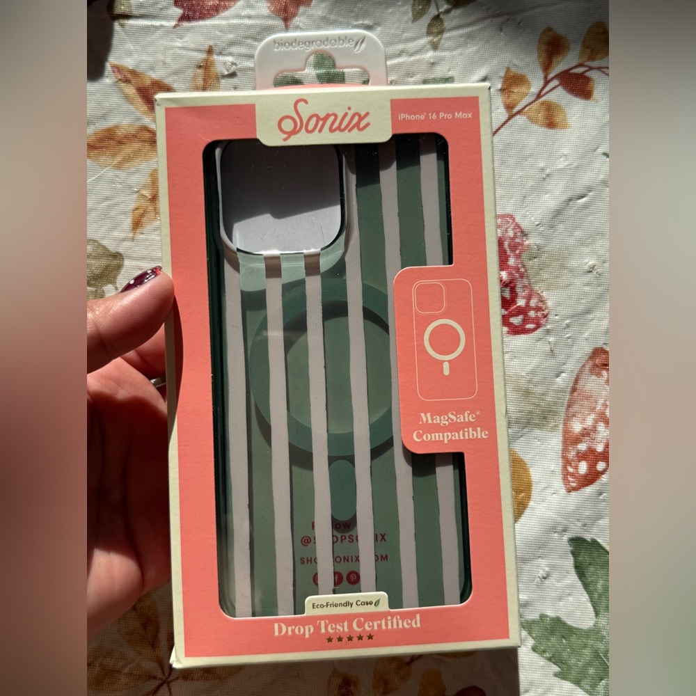 Abstract Stripe Sage MagSafe® Compatible iPhone Case